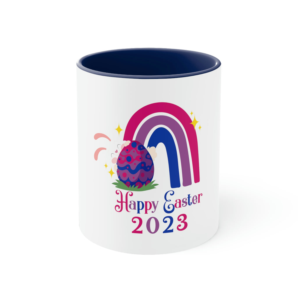 Bisexual Flag Accent Coffee Mug Easter Festival - Happy Easter 2023 SHAVA
