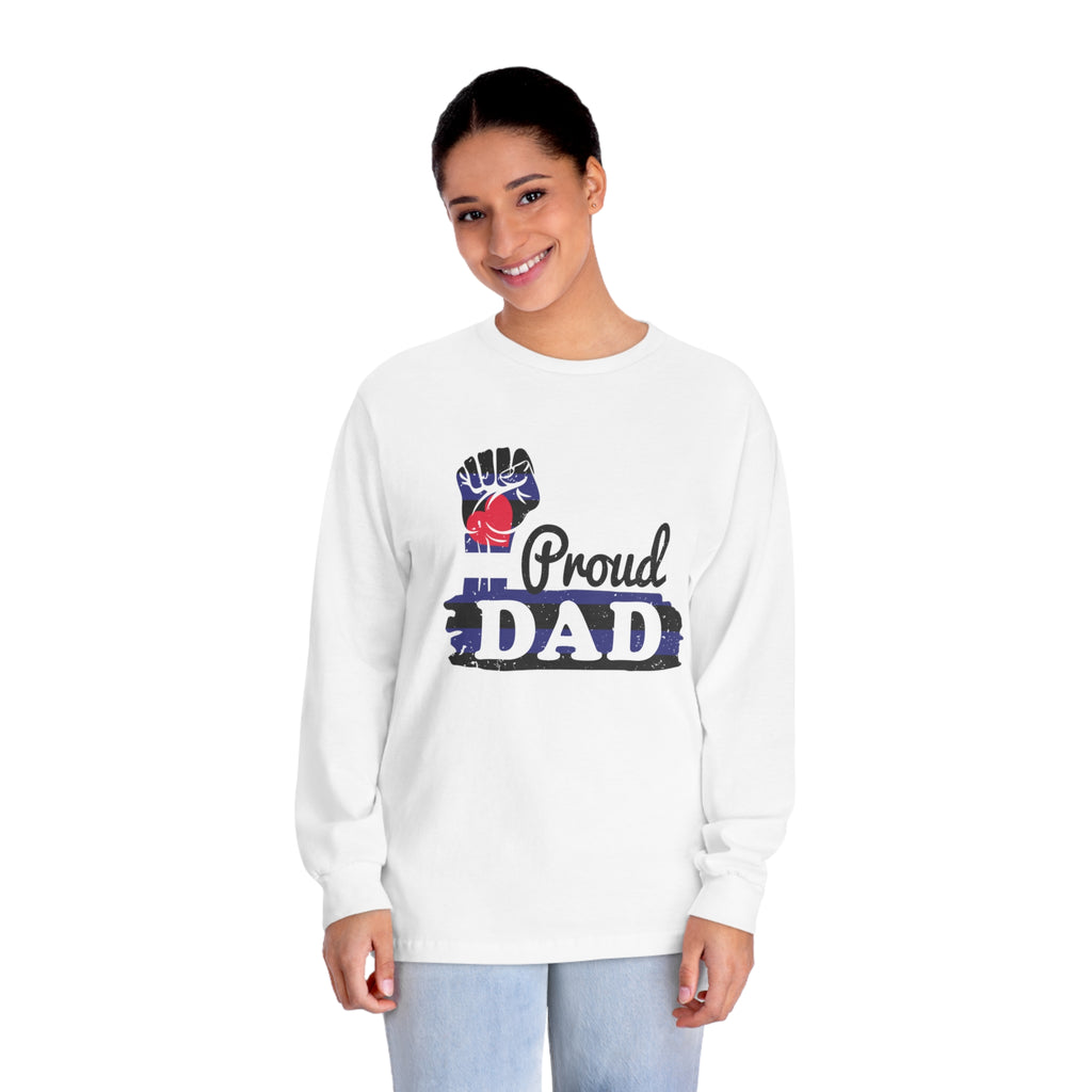 Leather Pride Flag Unisex Classic Long Sleeve Shirt - Proud Dad Printify