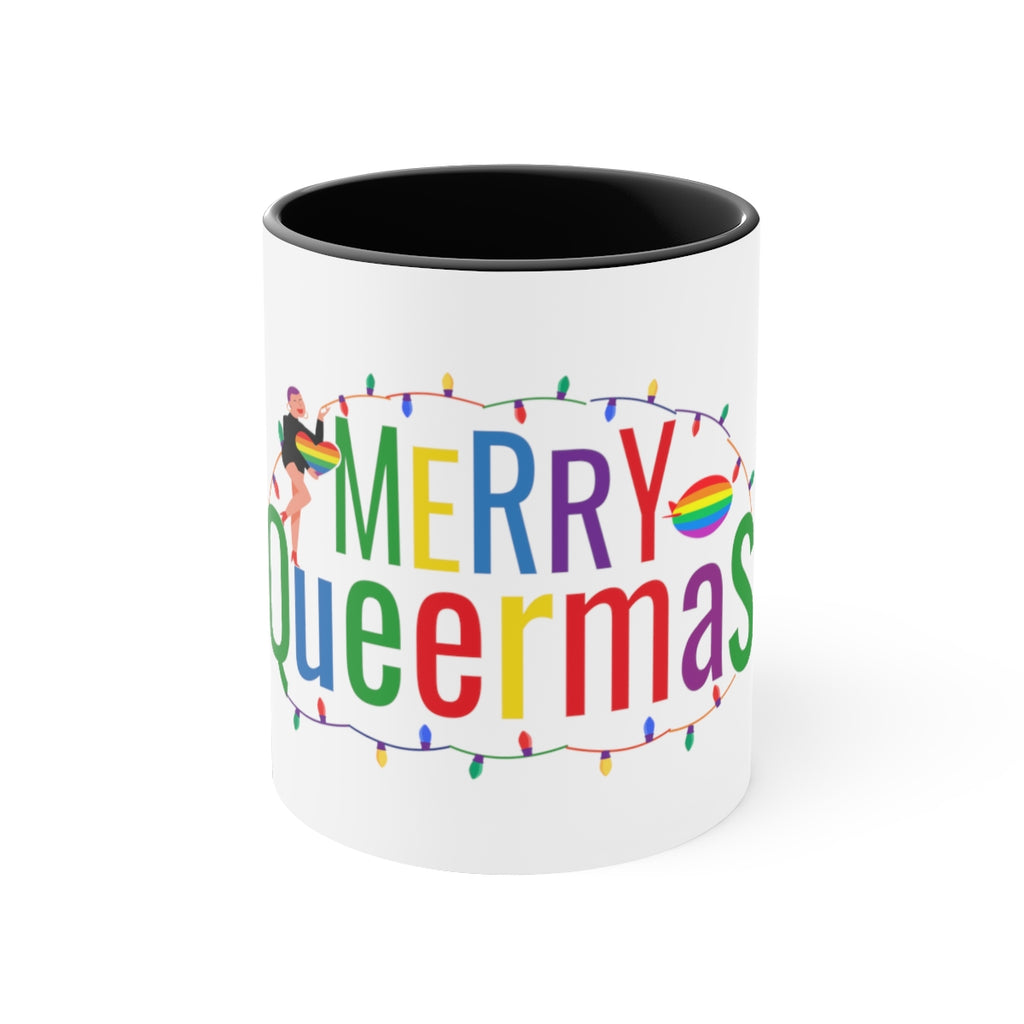 Christmas LGBTQ Two Tone Custom Accent Coffee Mug Printify