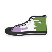 Thumbnail for Gender Queer Drip Rainbow Flag LGBTQ High Top Sneakers Unisex Size Printify