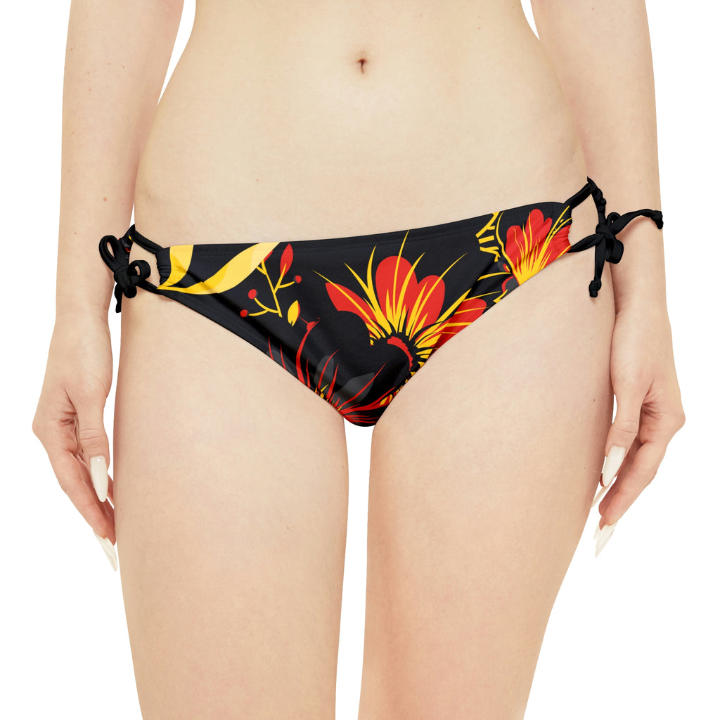 Rubber Pride Flag Loop Tie Side Bikini Bottom Printify