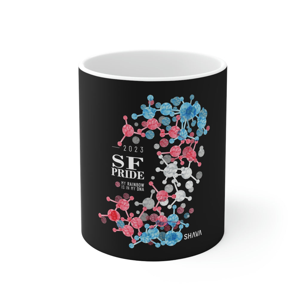 Transgender Flag Ceramic Mug San Francisco Pride - Rainbow Is In My DNA SHAVA CO