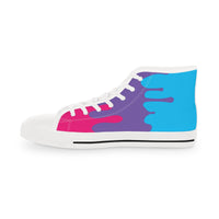 Thumbnail for Androgyne Drip Rainbow Flag LGBTQ High Top Sneakers Unisex Size Printify