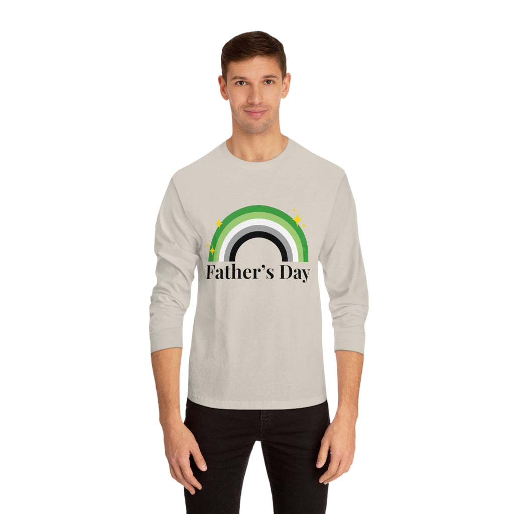 Aromantic Pride Flag Unisex Classic Long Sleeve Shirt - Father's Day Printify