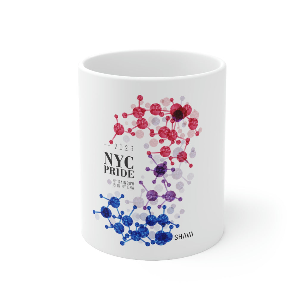 Bisexual NYC Pride Ceramic Mug - Rainbow Is In My DNA SHAVA CO