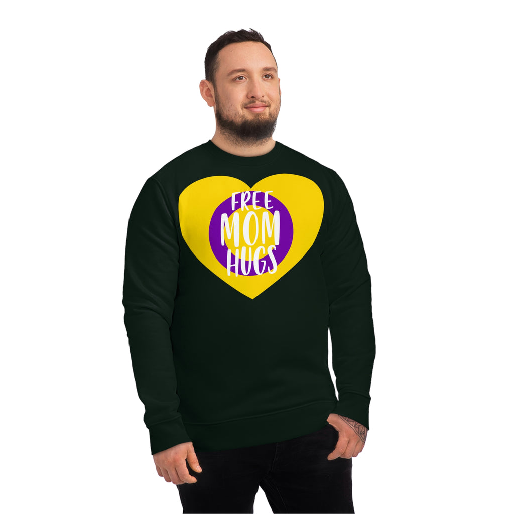 Intersexual Pride Flag Sweatshirt Unisex Size - Free Mom Hugs Printify