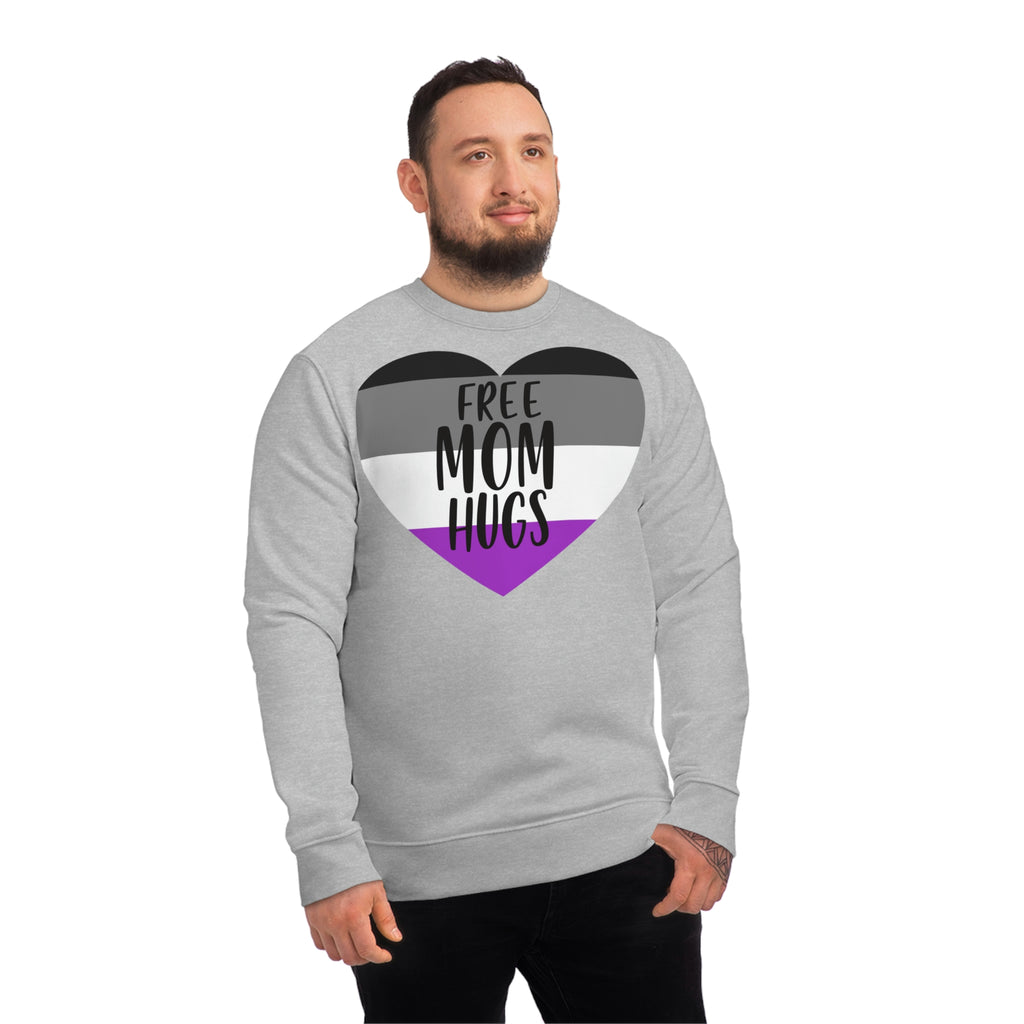 Asexual Pride Flag Sweatshirt Unisex Size - Free Mom Hugs Printify