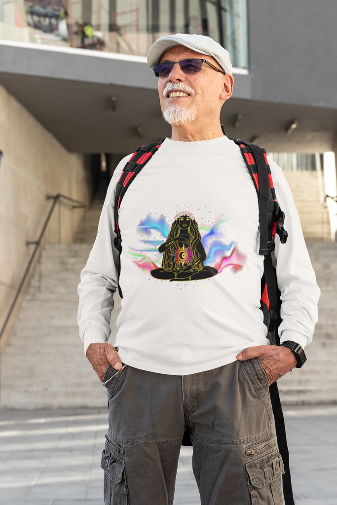 Yoga Spiritual Meditation Unisex Long Sleeve Shirt – Balance 888 Angel Number Printify