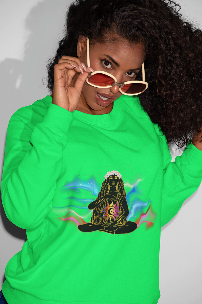 Yoga Spiritual Meditation Unisex Sweatshirt – Balance 888 Angel Number Printify