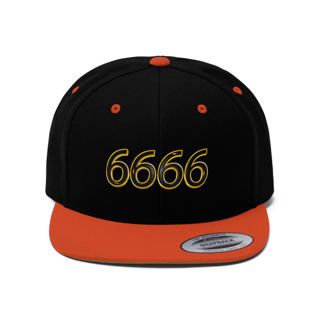 Angel Number 6666 Unisex Flat Bill Hat Printify