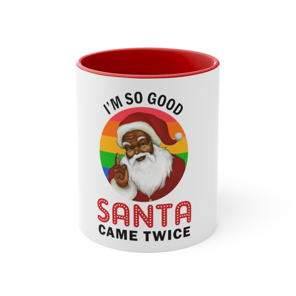 Christmas LGBTQ Two Tone Custom Accent Coffee Mug Printify