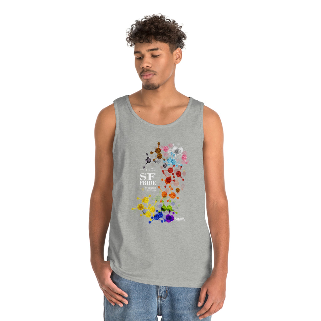 Progress Flag San Francisco Pride Heavy Cotton Tank Top Unisex Size - My Rainbow Is In My DNA Printify