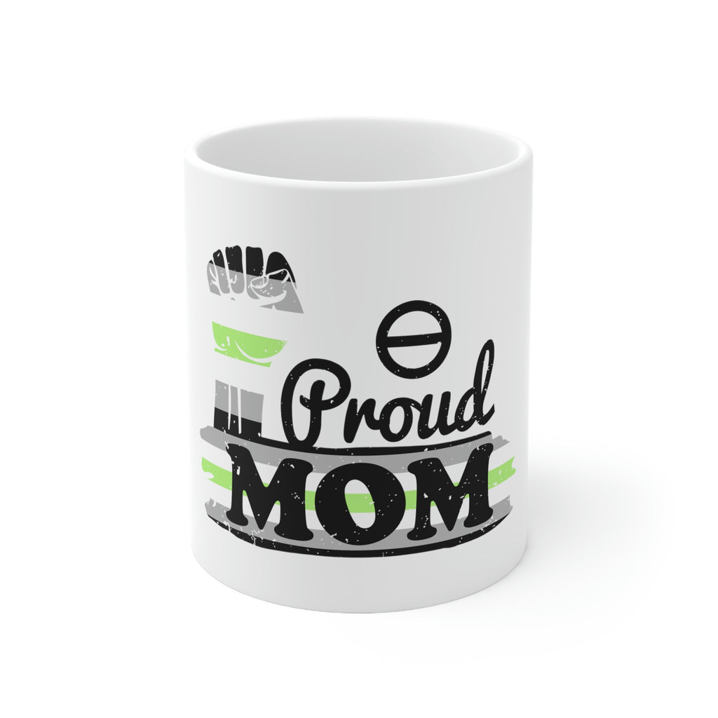 Agender Flag Ceramic Mug  - Proud Mom Printify