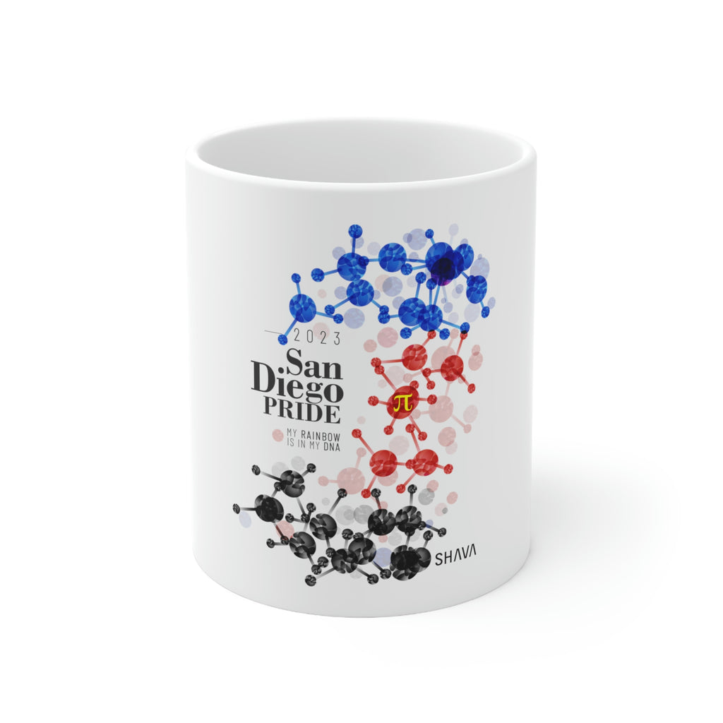 Polyamory Flag Ceramic Mug San Diego Pride - Rainbow Is In My DNA SHAVA CO