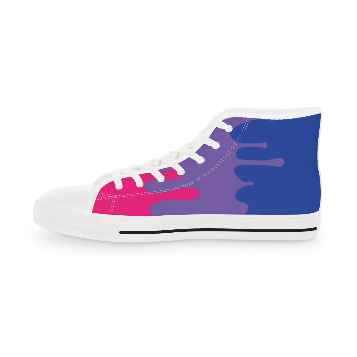 Bisexual Drip Rainbow Flag LGBTQ High Top Sneakers Unisex Size Printify