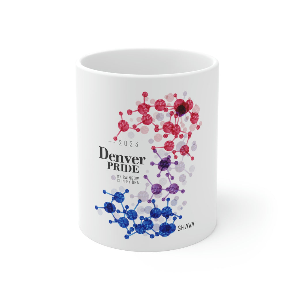 Bisexual Flag Ceramic Mug Denver Pride - Rainbow Is In My DNA SHAVA CO