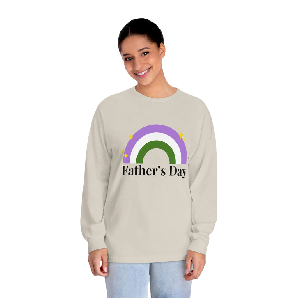 Genderqueer Pride Flag Unisex Classic Long Sleeve Shirt - Father's Day Printify