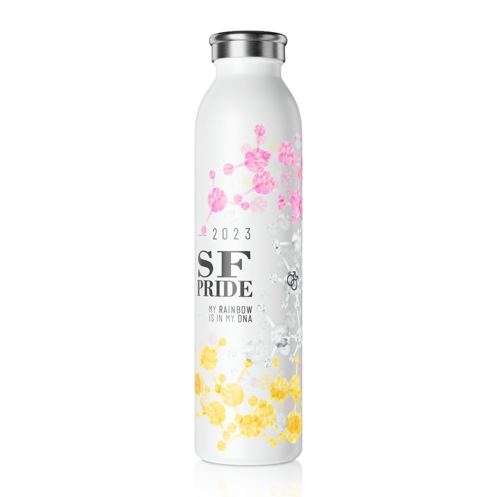 Twink Flag Slim Water Bottle San Francisco Pride - My Rainbow is In My DNA SHAVA CO