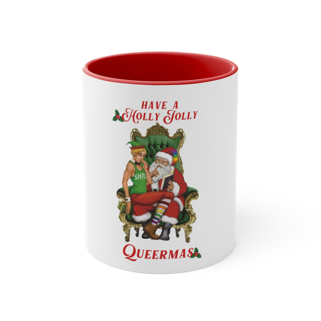 Christmas LGBTQ Two Tone Custom Accent Coffee Mug Printify