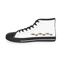 Thumbnail for Non Binary Flag Kisses LGBTQ High Top Sneakers Unisex Size Printify
