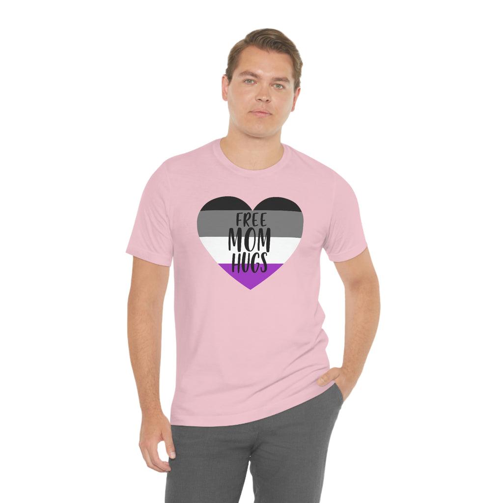 Asexual Pride Flag Mother's Day Unisex Short Sleeve Tee - Free Mom Hugs SHAVA CO