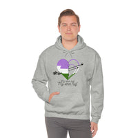 Thumbnail for Genderqueer  Flag LGBTQ Affirmation Hoodie Unisex Size - The Other Half Printify