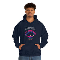 Thumbnail for Bisexual Flag LGBTQ Affirmation Hoodie Unisex Size - I Love you Thiiiiis Much! Printify