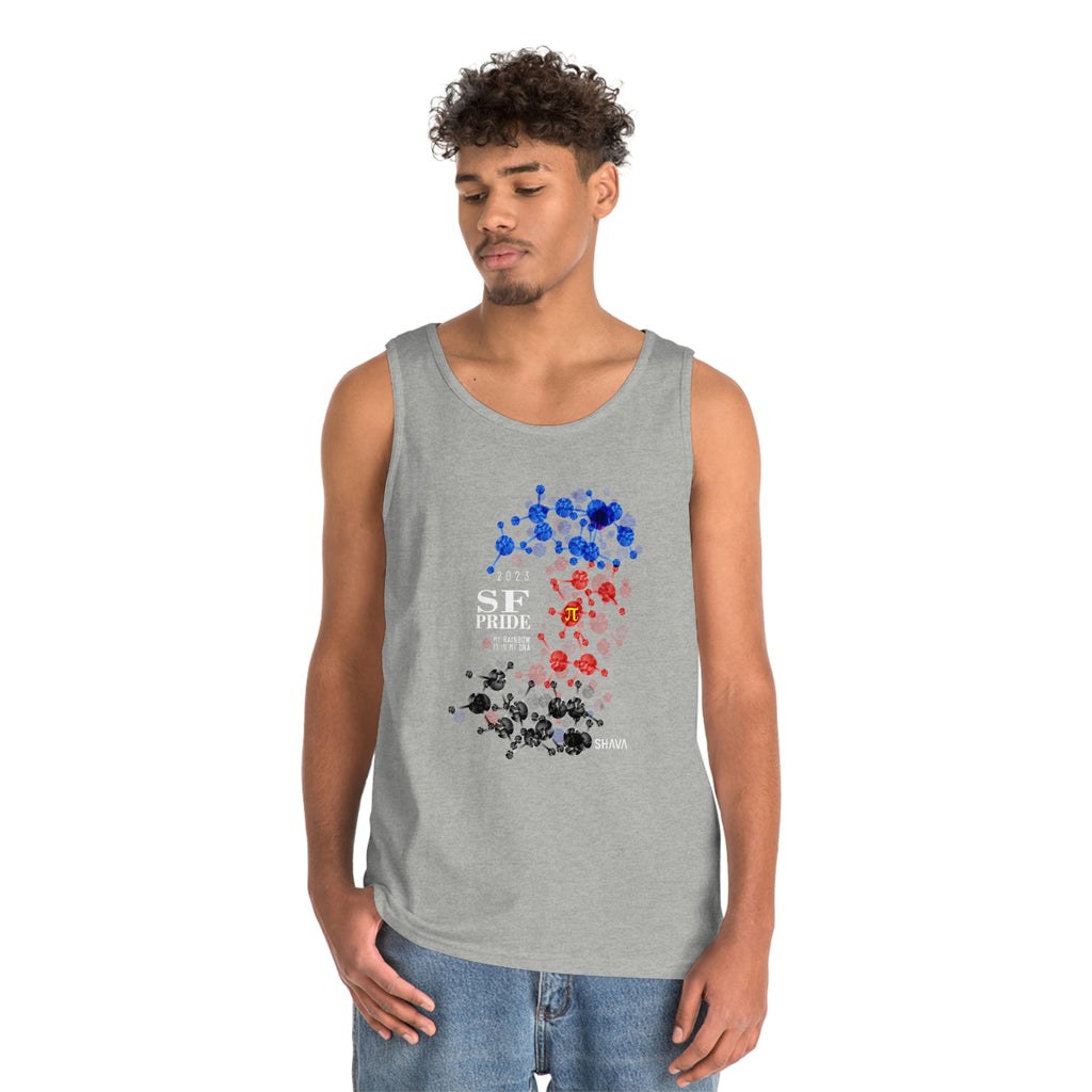 Polyamory Flag San Francisco Pride Heavy Cotton Tank Top Unisex Size - My Rainbow Is In My DNA Printify