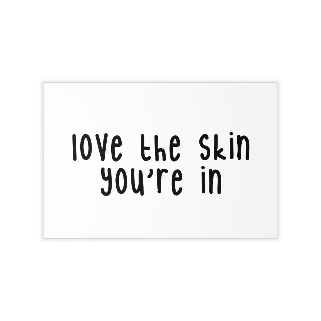 Affirmation Feminist Pro Choice Wall Decals - Love The Skin I'm In Printify