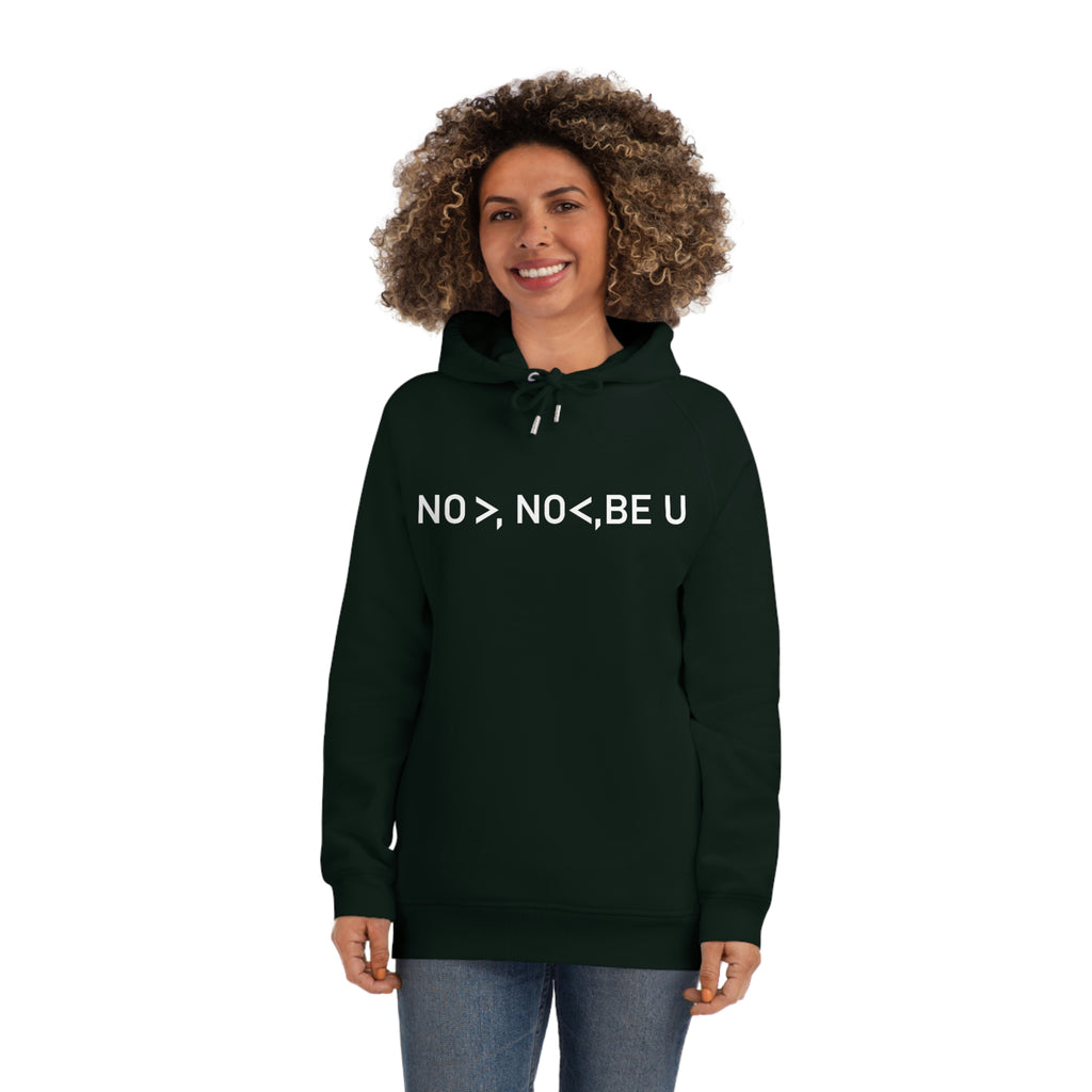 Affirmation Feminist Pro Choice Sider Hoodie Women's Size , NO >, NO < ,BE U Printify