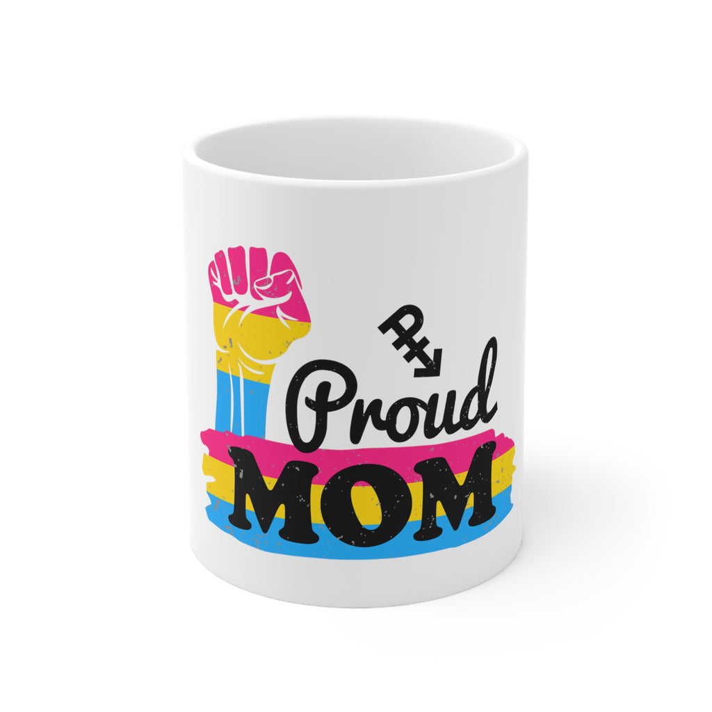 Pansexual Flag Ceramic Mug  - Proud Mom Printify