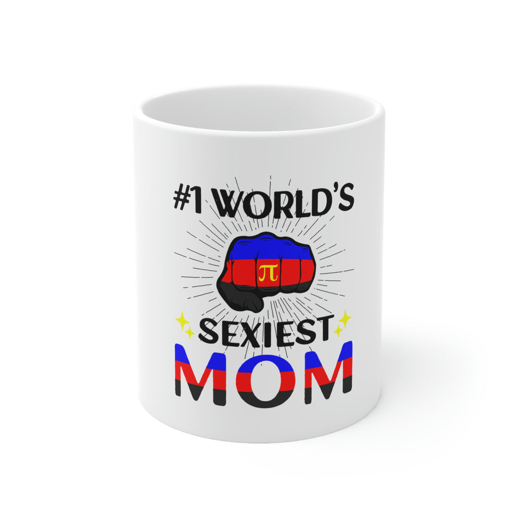Polyamory Flag Ceramic Mug  - #1 World's Sexiest Mom Printify