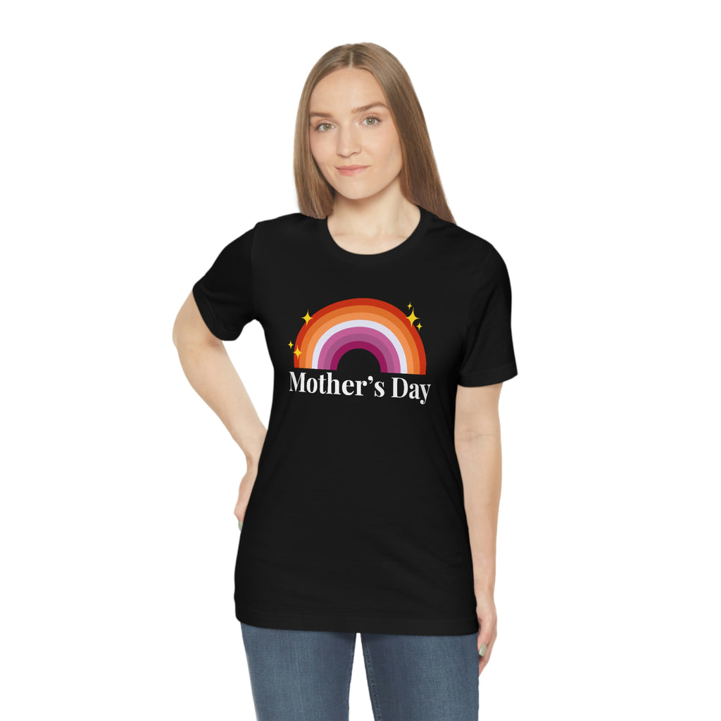 Lesbian Pride Flag Mother's Day Unisex Short Sleeve Tee - Mother's Day SHAVA CO