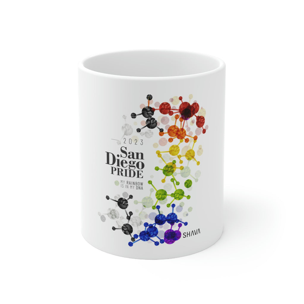 Straight Ally Flag Ceramic Mug San Diego Pride - Rainbow Is In My DNA SHAVA CO