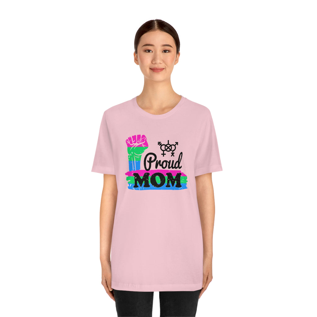 Polysexual Pride Flag Mother's Day Unisex Short Sleeve Tee - Proud Mom SHAVA CO