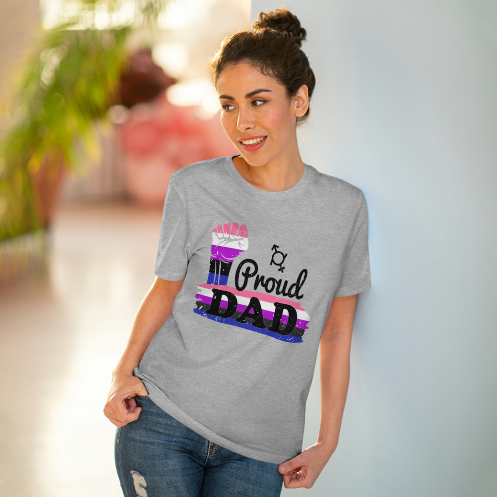 Genderfluid Pride Flag T-shirt Unisex Size - Proud Dad Printify