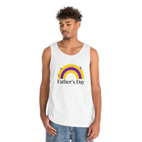 Thumbnail for Intersexual Pride Flag Heavy Cotton Tank Top Unisex Size - Father's Day Printify