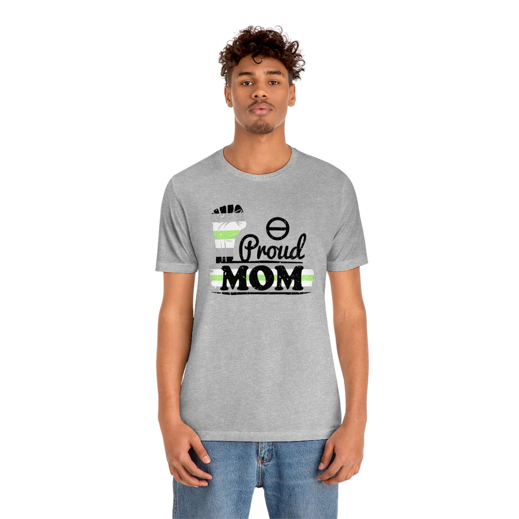 Agender Pride Flag Mother's Day Unisex Short Sleeve Tee - Proud Mom SHAVA CO