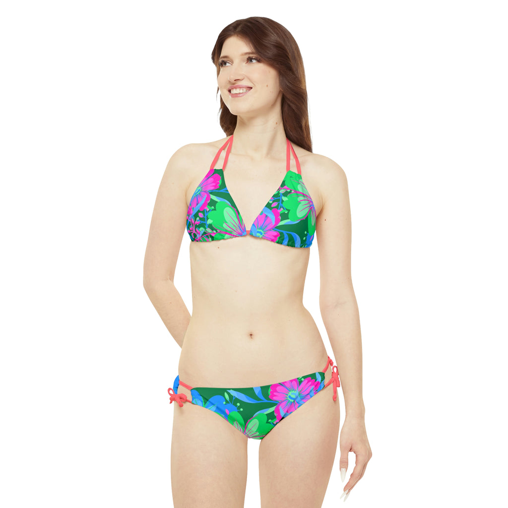 Polysexual Pride Floral Strappy Bikini Set SHAVA CO