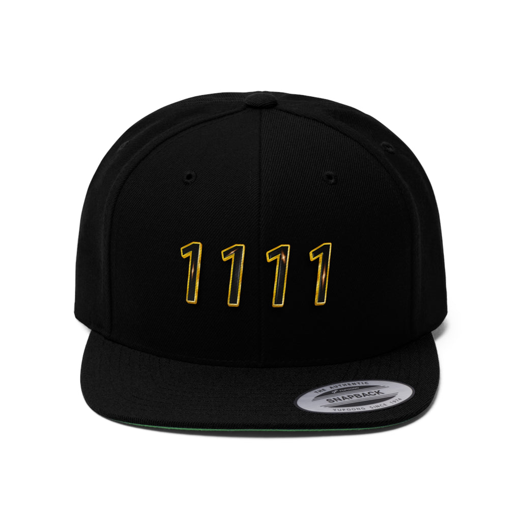Angel Number 1111 Unisex Flat Bill Hat Printify