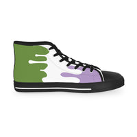 Thumbnail for Gender Queer Drip Rainbow Flag LGBTQ High Top Sneakers Unisex Size Printify