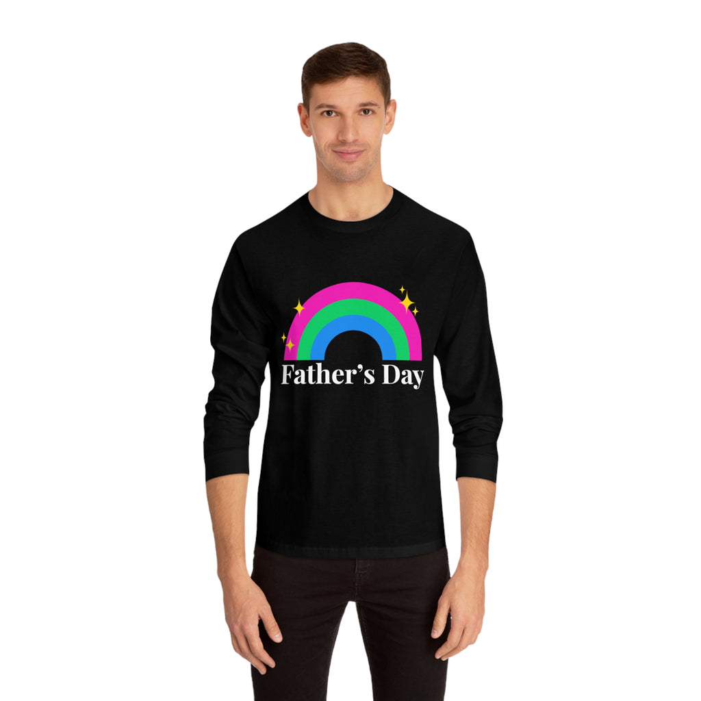 Polysexual Pride Flag Unisex Classic Long Sleeve Shirt - Father's Day Printify