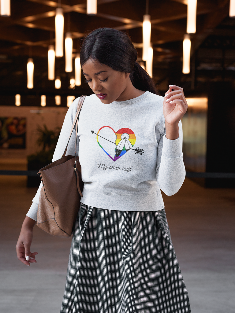 Two Spirit Flag LGBTQ Affirmation Crewneck Sweatshirt Unisex Size - My Other Half Printify