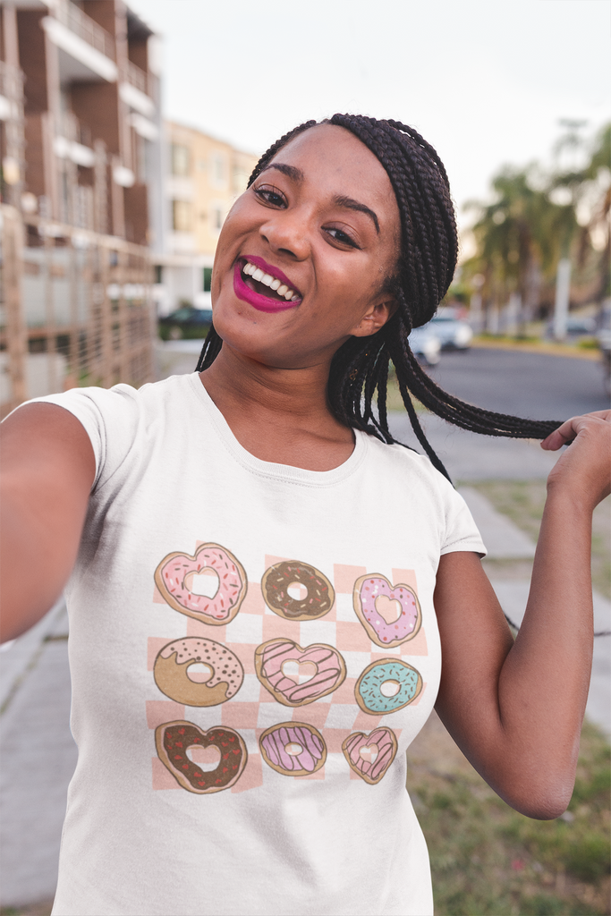 T-shirt Valentines Day Unisex Size - Donuts Printify