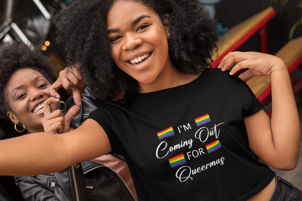 Classic Unisex Christmas LGBTQ T-Shirt - I’M Coming Out For Queermas Printify