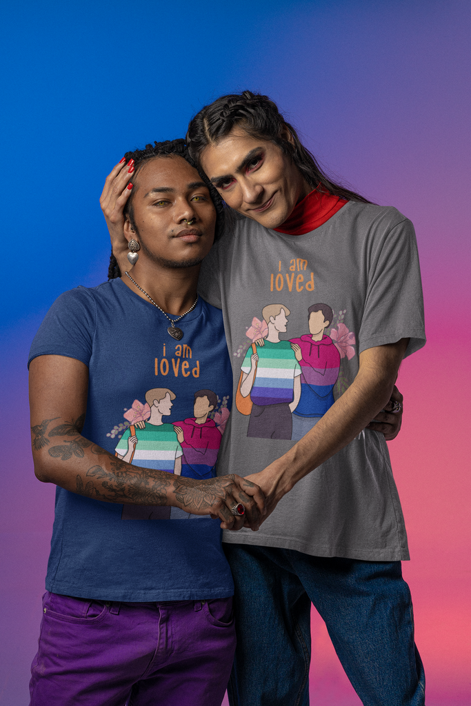 Affirmation Feminist Pro Choice T-Shirt Women’s Size - I Am Loved (Gay/Trans) Printify