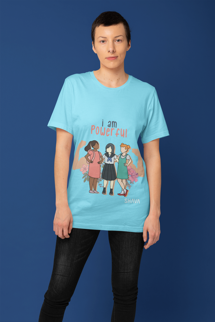 Affirmation Feminist Pro Choice T-Shirt Women’s Size - I Am Powerful ( Little Girl) Printify