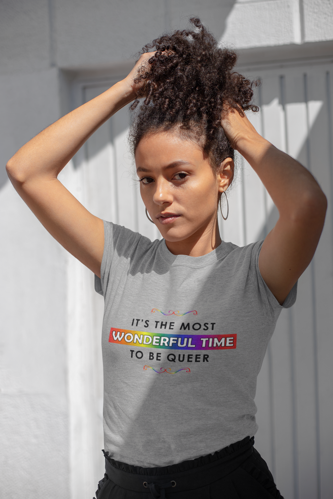 Classic Unisex Christmas LGBTQ T-Shirt - It’s The Most Wonderful Time To Be Queer! Printify