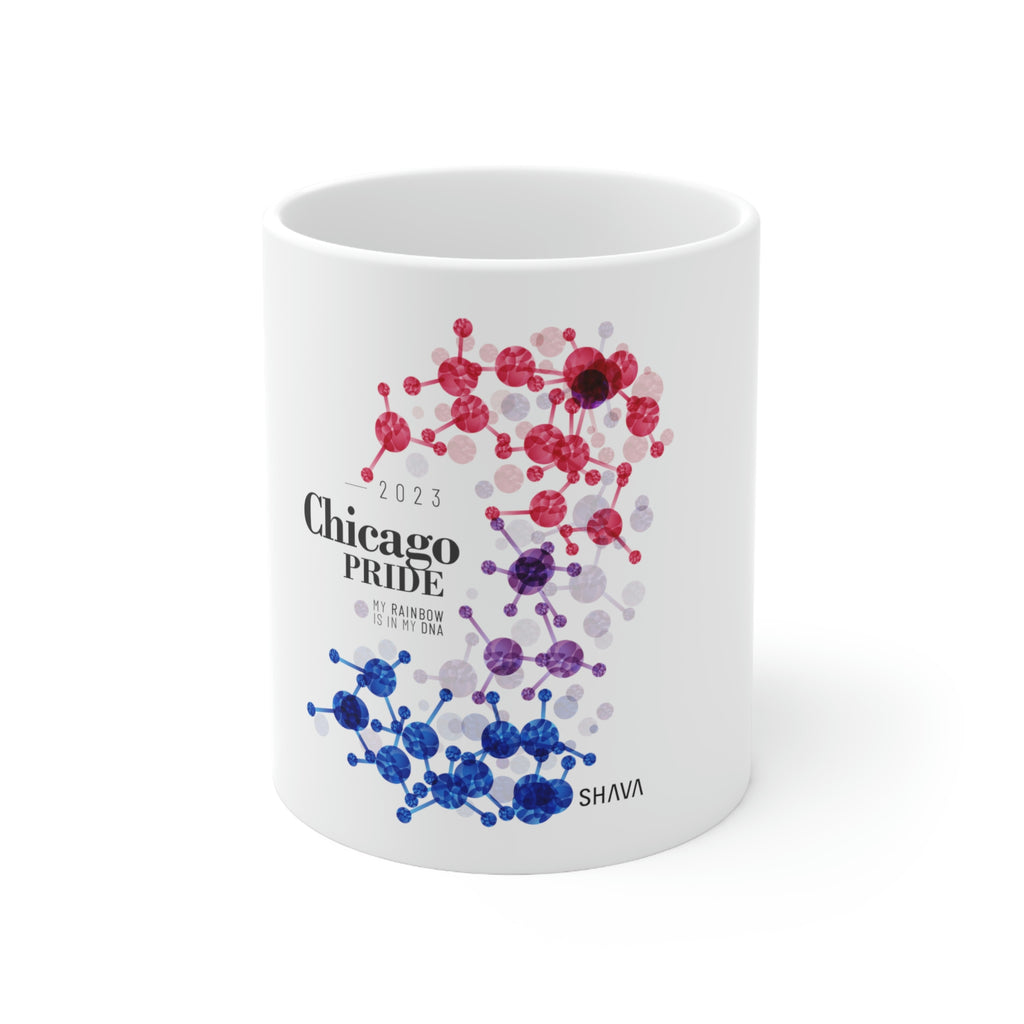 Bisexual Flag Ceramic Mug Chicago Pride - Rainbow Is In My DNA SHAVA CO