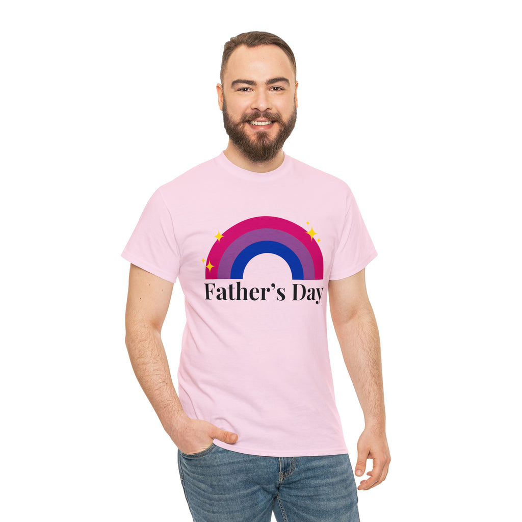 SHAVA CO Bisexual Flag, Unisex Heavy Cotton Tee - Father's Day Printify